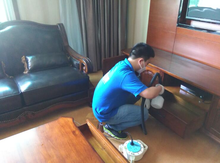 成都恒豐賓館除甲醛治理施工展示